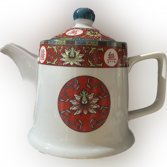 Vintage Chinese Ceremonial tea set marriage and longevity 7 pieces - Picture 3 of 12